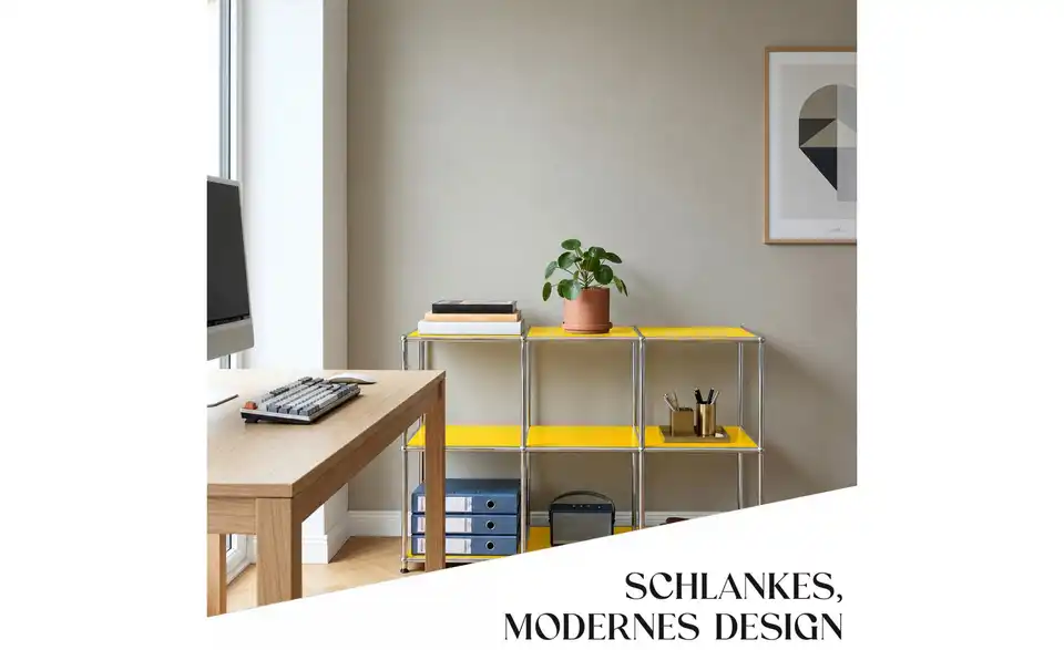 Floordirekt Metallregal, Bild mit Text