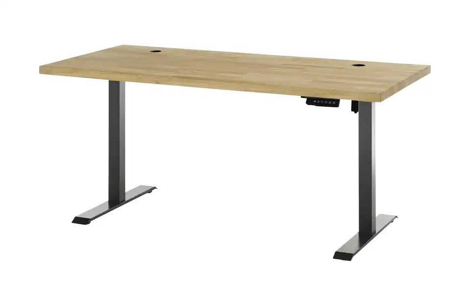 Schreibtisch Toulouse mit Massivholzplatte, Perspektive