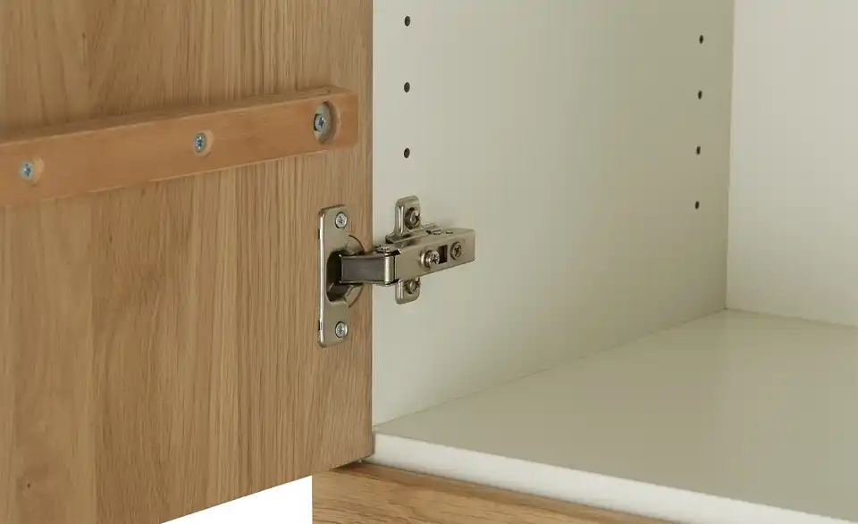 Aktenschrank SOLIDLine mit Massivholzfront, Detailansicht