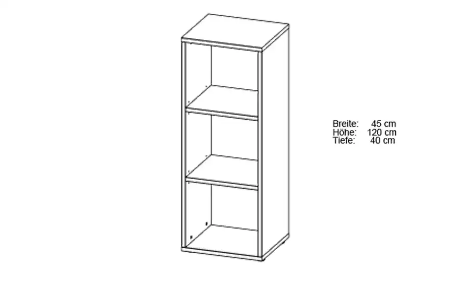 Aktenregal Arlau, Bemaßung