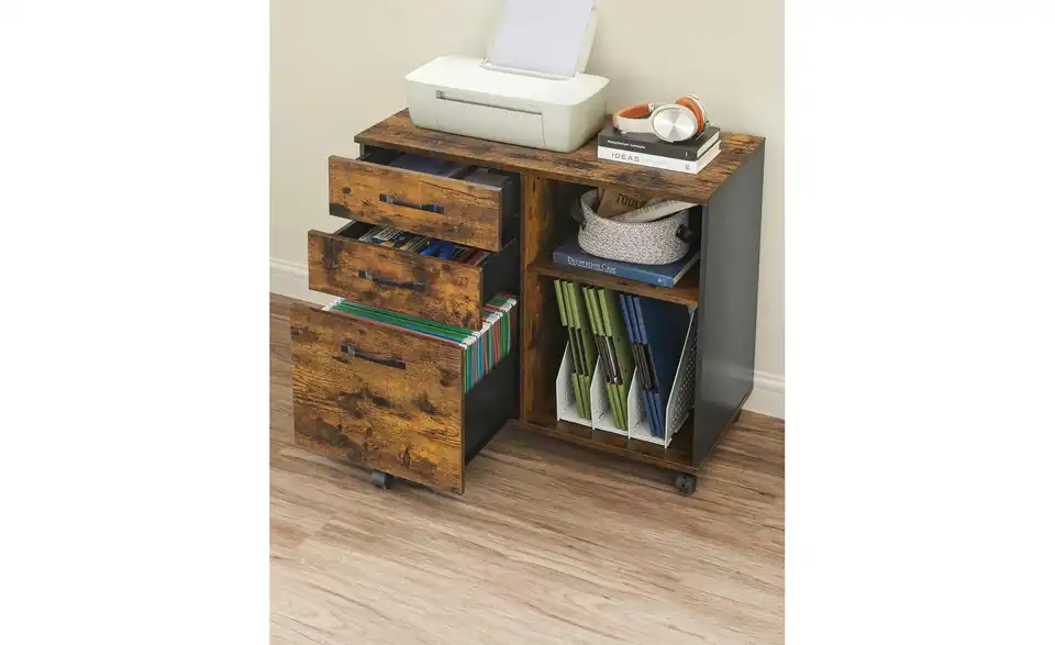 Rollcontainer, geöffnet