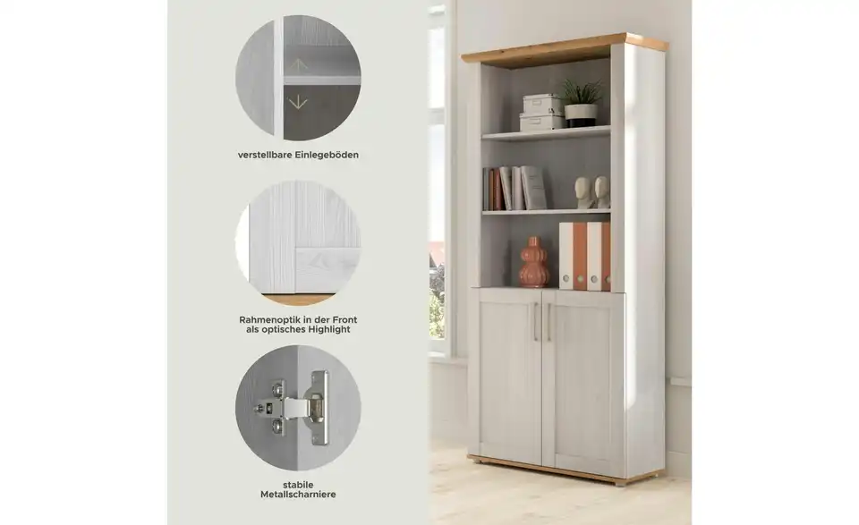 Aktenschrank, Bild mit Text