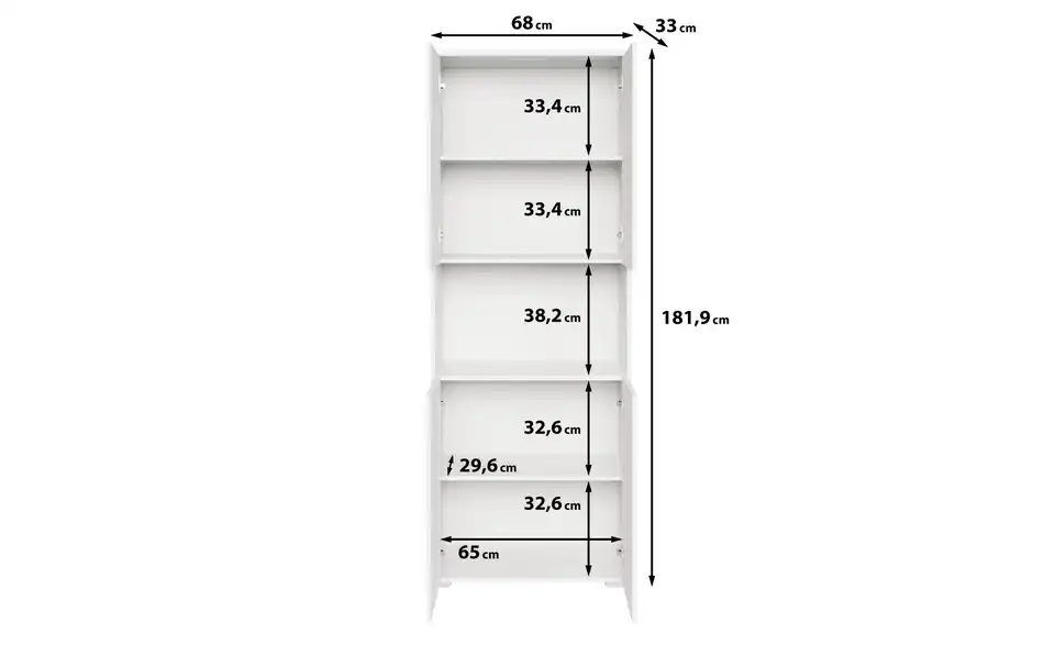 Aktenschrank Vera, Bemaßung
