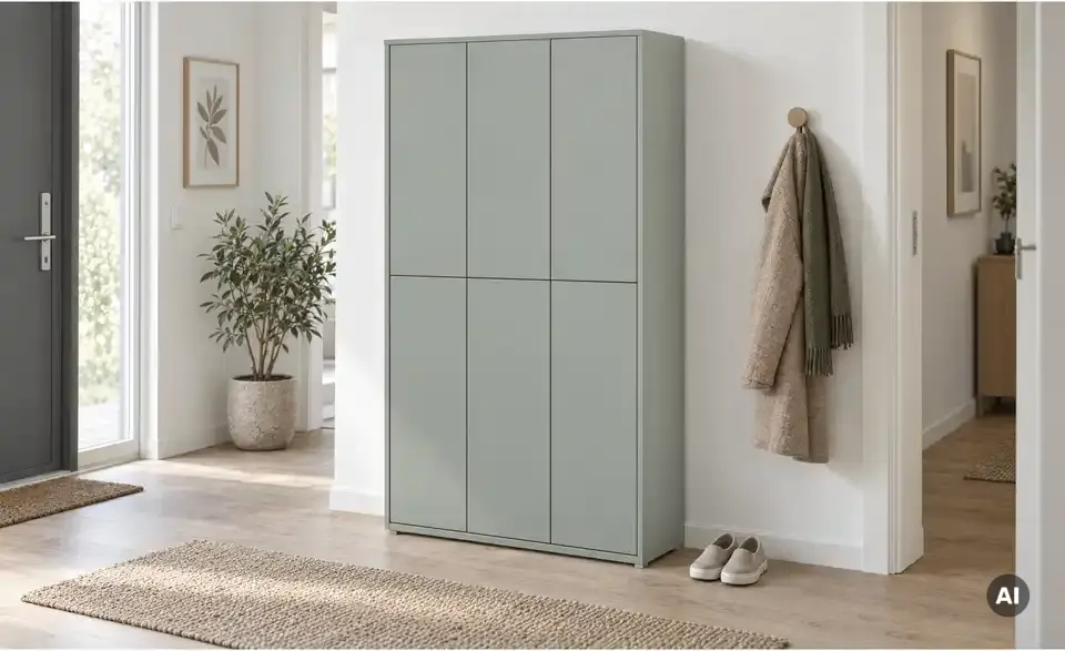 Schuh- und Mehrzweckschrank Bergamo, in Wohnsituation