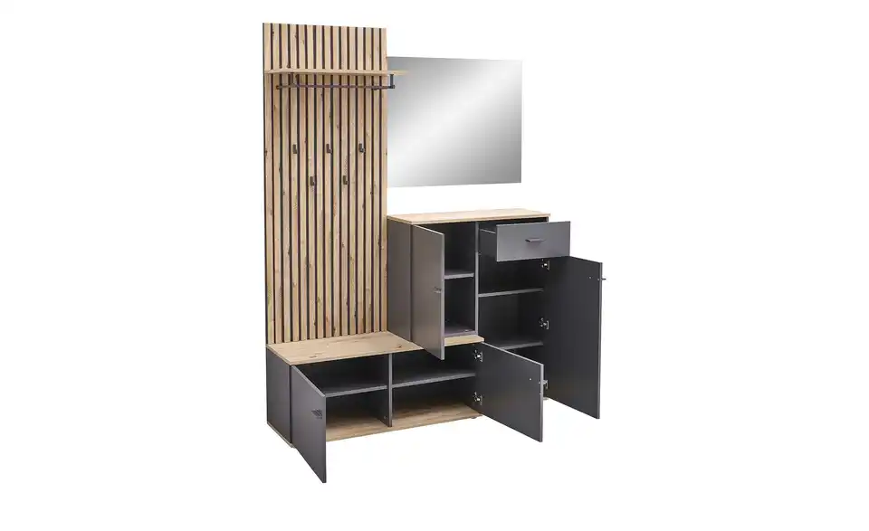 Kompaktgarderobe Maderno, geöffnet