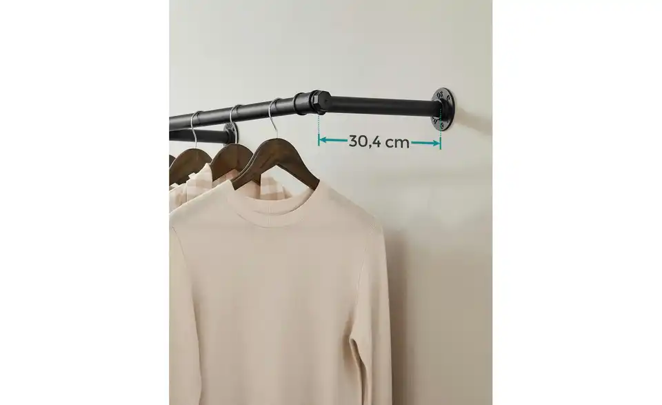 Kleiderstange Dalson, Bild mit Text