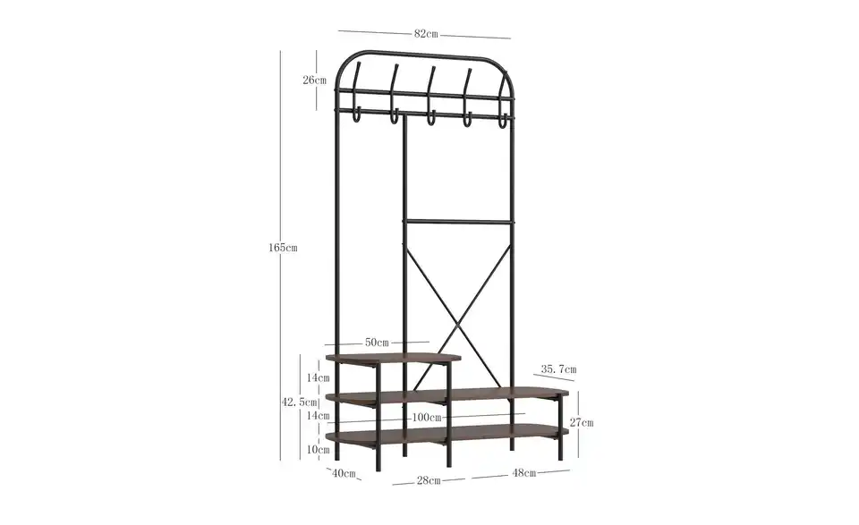 Kompaktgarderobe, Bemaßung