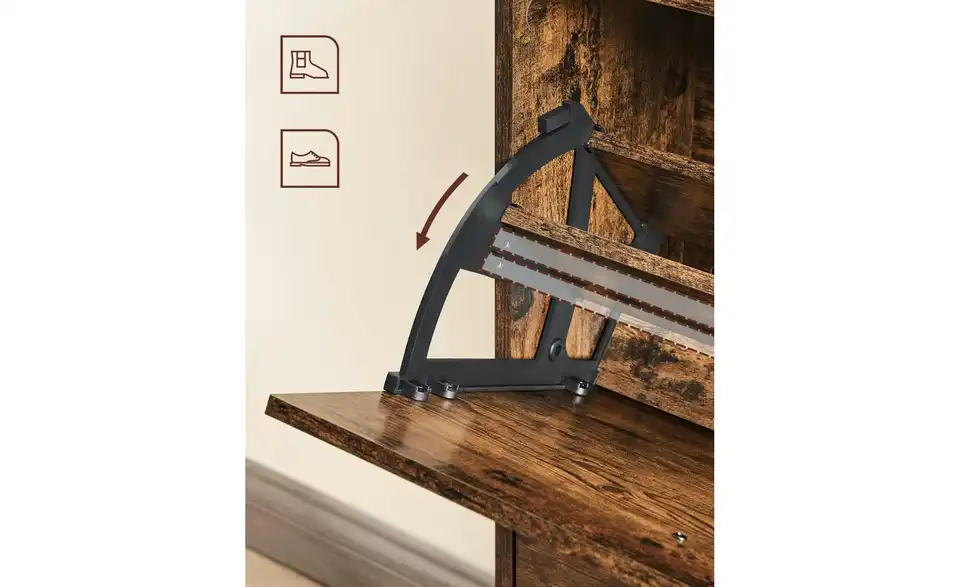Schuhschrank, Detailansicht