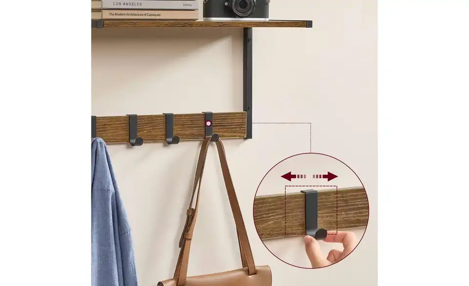 Wandgarderobe, Detailansicht