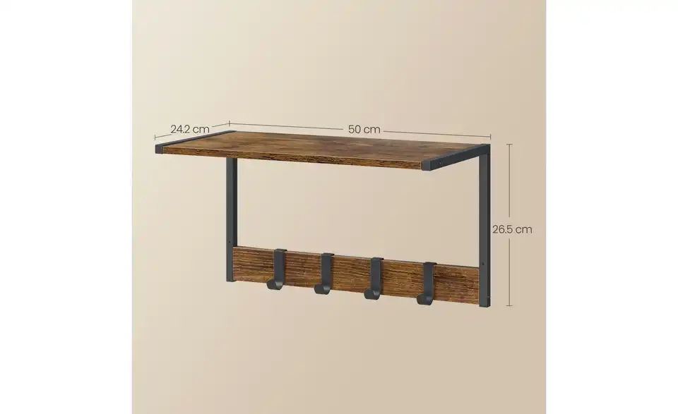 Wandgarderobe, Bemaßung