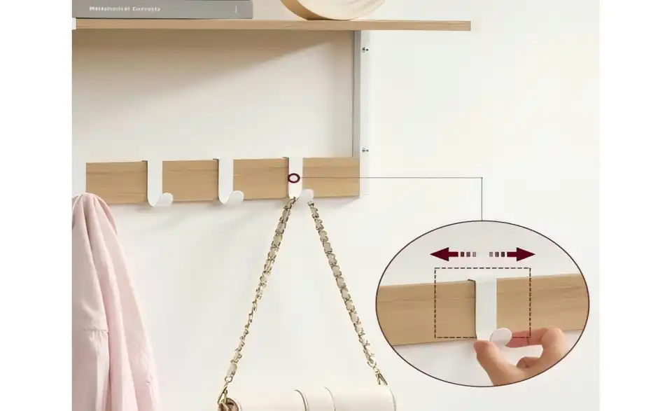 Wandgarderobe, Detailansicht