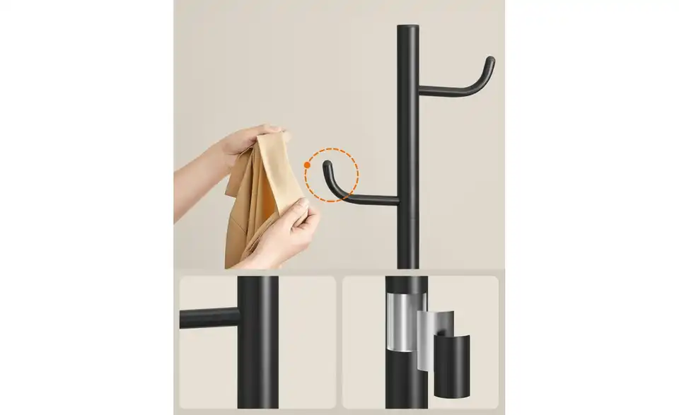 Garderobenständer, Detailansicht