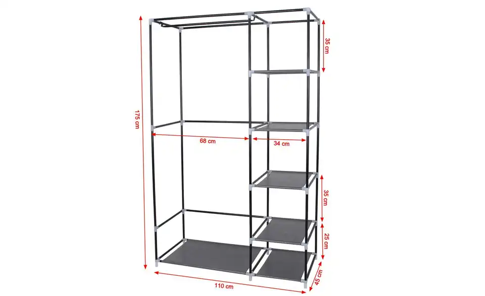 Kleiderschrank, Bemaßung