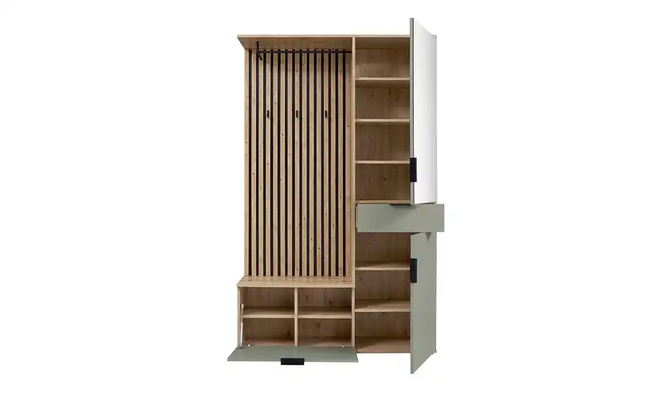 Kompaktgarderobe Rovereto, Frontansicht