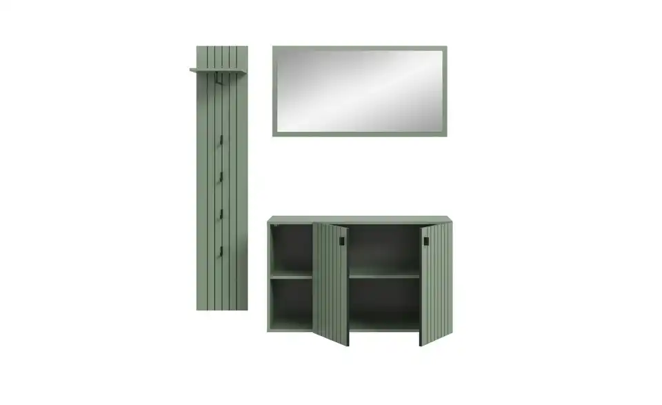 Garderobenkombination, geöffnet