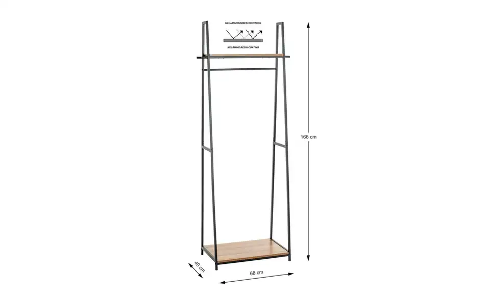 Garderobenständer, Bemaßung