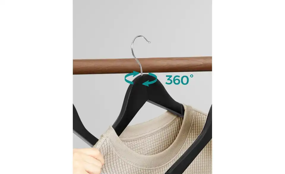 Kleiderbügel 20er-Set, Bild mit Text