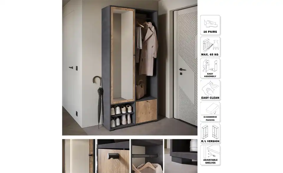 Garderobe Dingo, Detailansicht