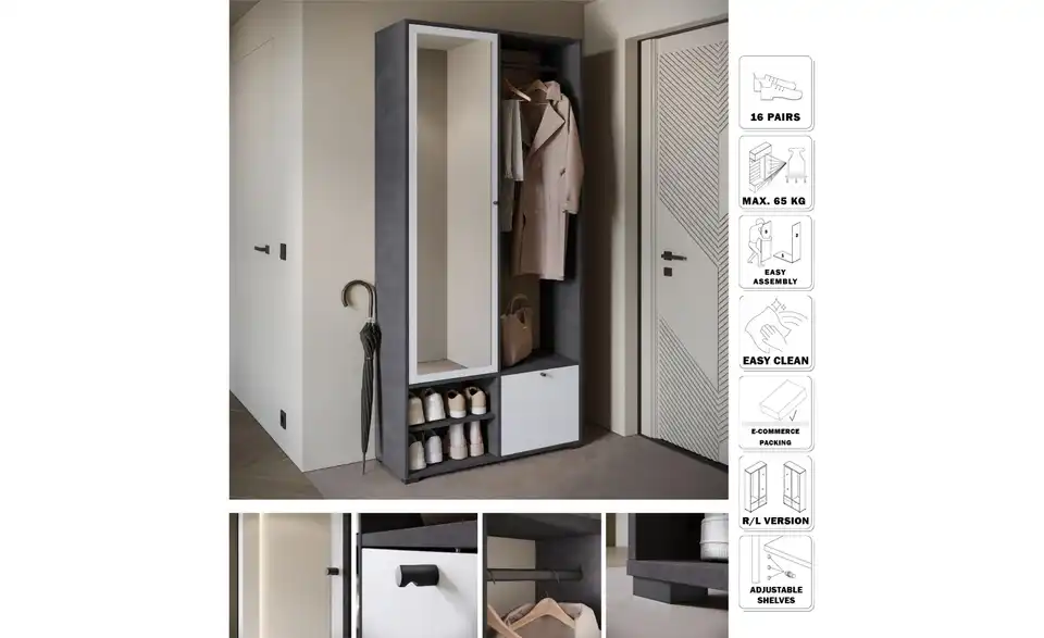Garderobe Dingo, Detailansicht