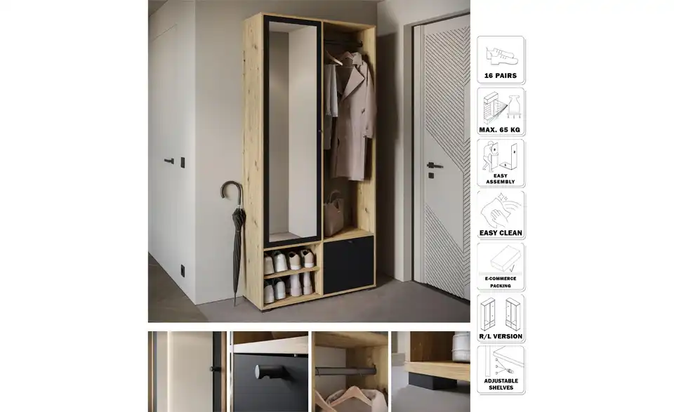 Garderobe Dingo, Detailansicht