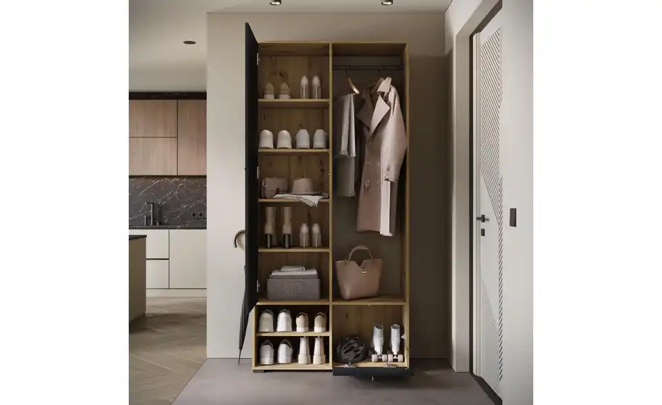 Garderobe Dingo, geöffnet