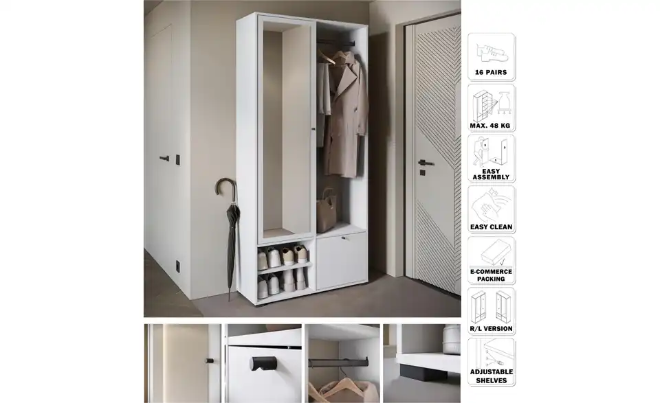 Garderobe Dingo, Detailansicht