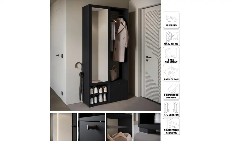 Garderobe Dingo, Detailansicht