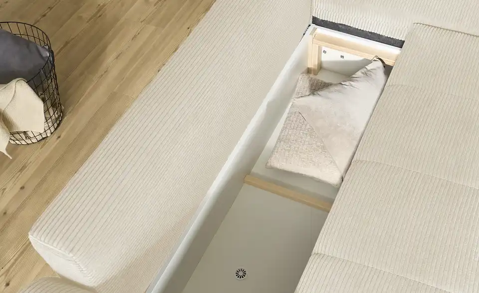 bobb Ecksofa Soumia in kuscheligem Cordstoff, Detailansicht