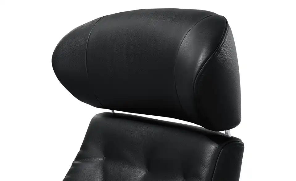 Sessel Timeout in Leder mit Knopfnaht, Detailansicht