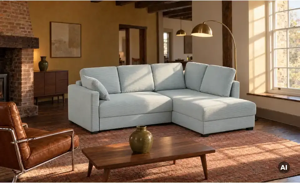bobb Ecksofa mit Boxspringpolsterung Lisa de Luxe, in Wohnsituation