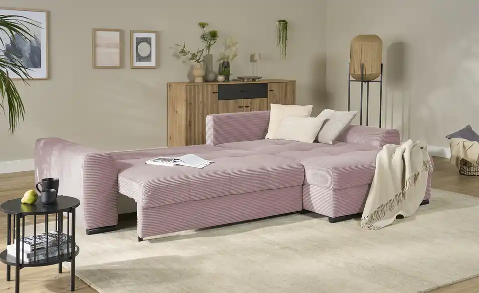bobb Ecksofa Soumia in kuscheligem Cordstoff, Funktionsansicht