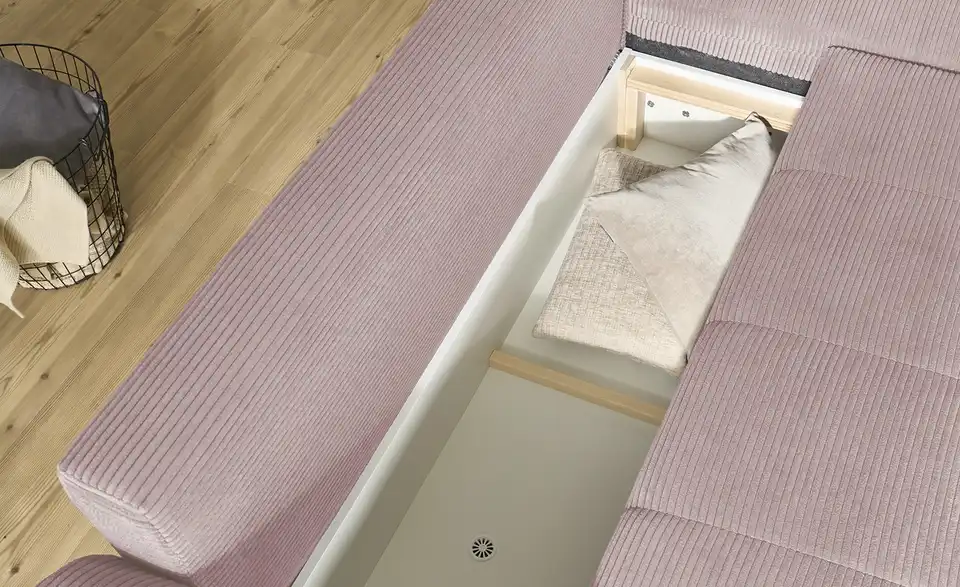 bobb Ecksofa Soumia in kuscheligem Cordstoff, Detailansicht