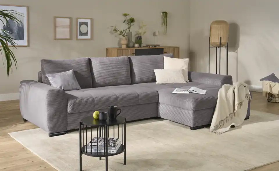 bobb Ecksofa Soumia in kuscheligem Cordstoff, in Wohnsituation