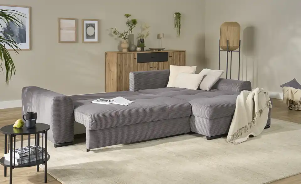 bobb Ecksofa Soumia in kuscheligem Cordstoff, Funktionsansicht