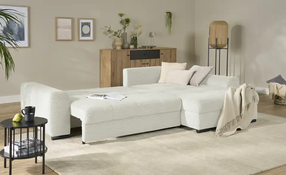 bobb Ecksofa Soumia in kuscheligem Cordstoff, Funktionsansicht
