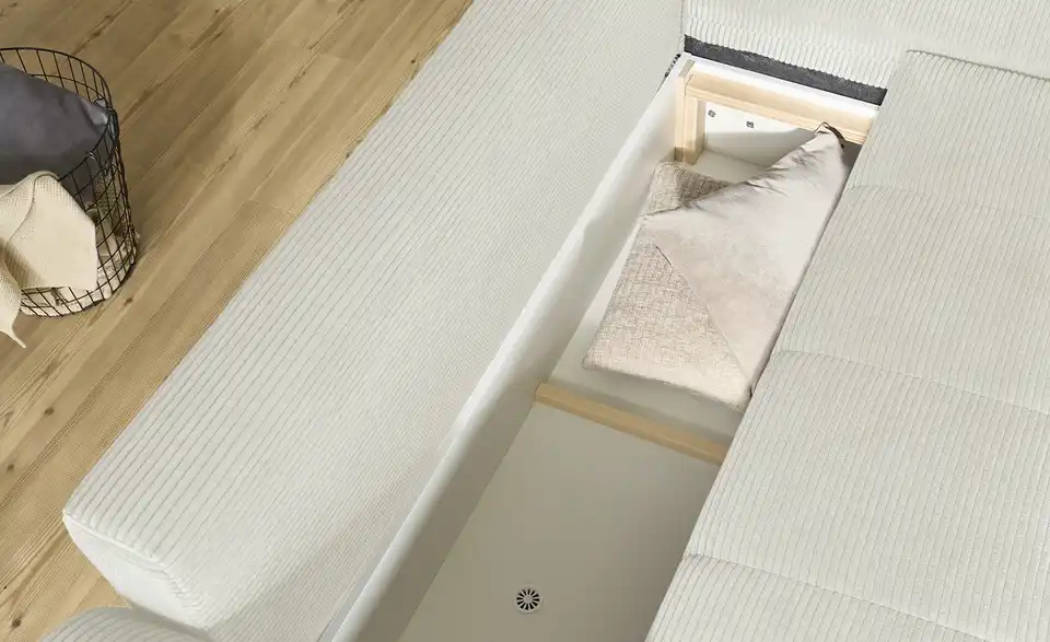bobb Ecksofa Soumia in kuscheligem Cordstoff, Detailansicht