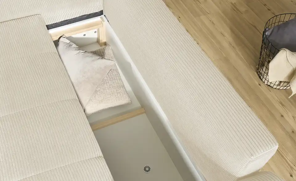 bobb Ecksofa Soumia in kuscheligem Cordstoff, Detailansicht