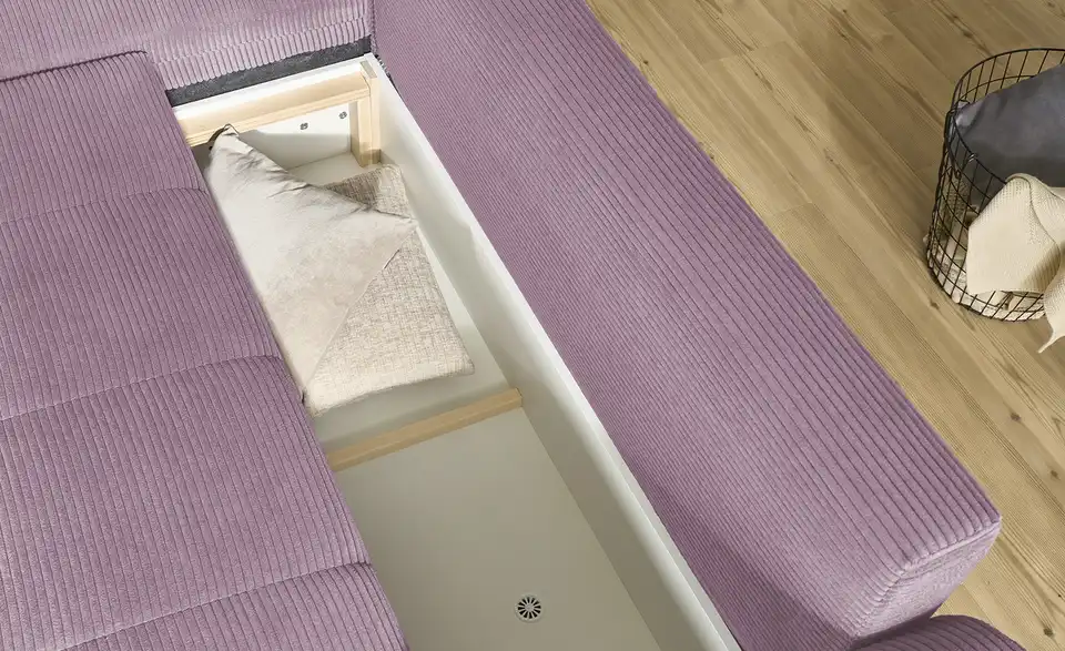 bobb Ecksofa Soumia in kuscheligem Cordstoff, Detailansicht