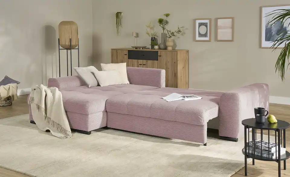 bobb Ecksofa Soumia in kuscheligem Cordstoff, Funktionsansicht