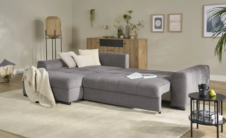 bobb Ecksofa Soumia in kuscheligem Cordstoff, Funktionsansicht