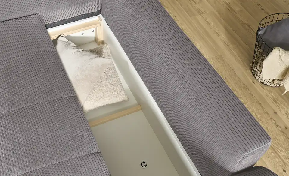 bobb Ecksofa Soumia in kuscheligem Cordstoff, Detailansicht