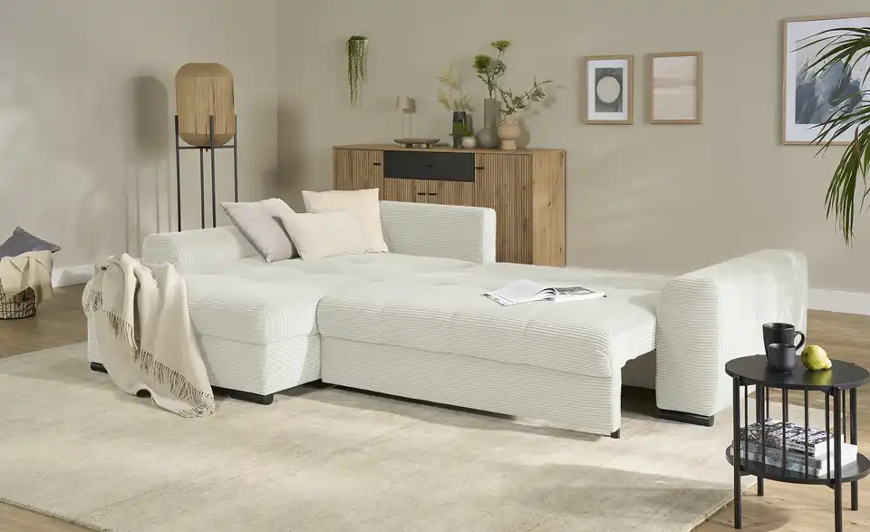 bobb Ecksofa Soumia in kuscheligem Cordstoff, Funktionsansicht