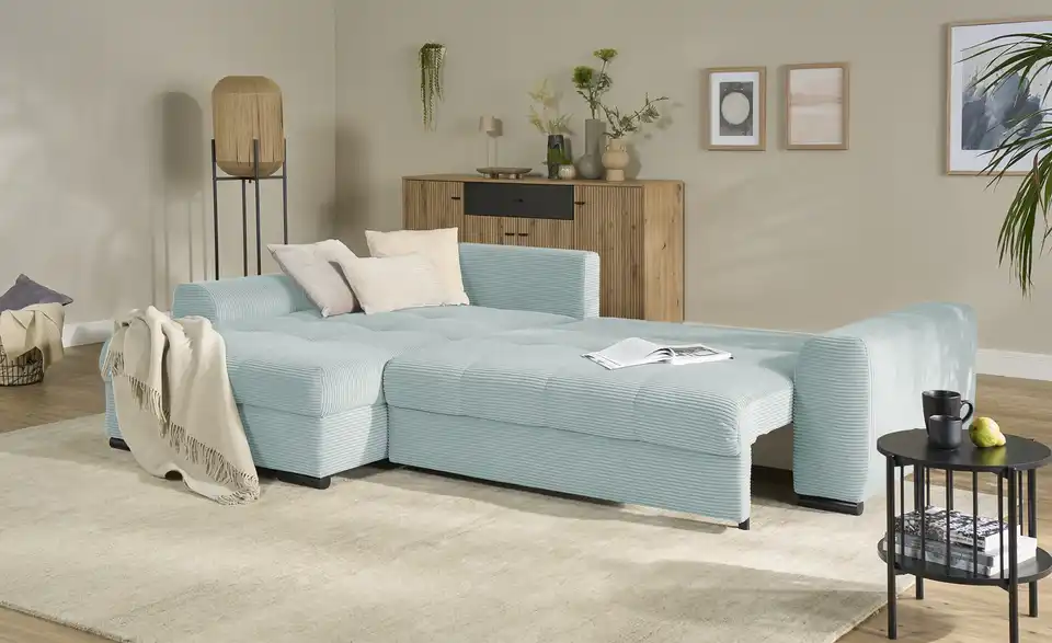 bobb Ecksofa Soumia in kuscheligem Cordstoff, Funktionsansicht