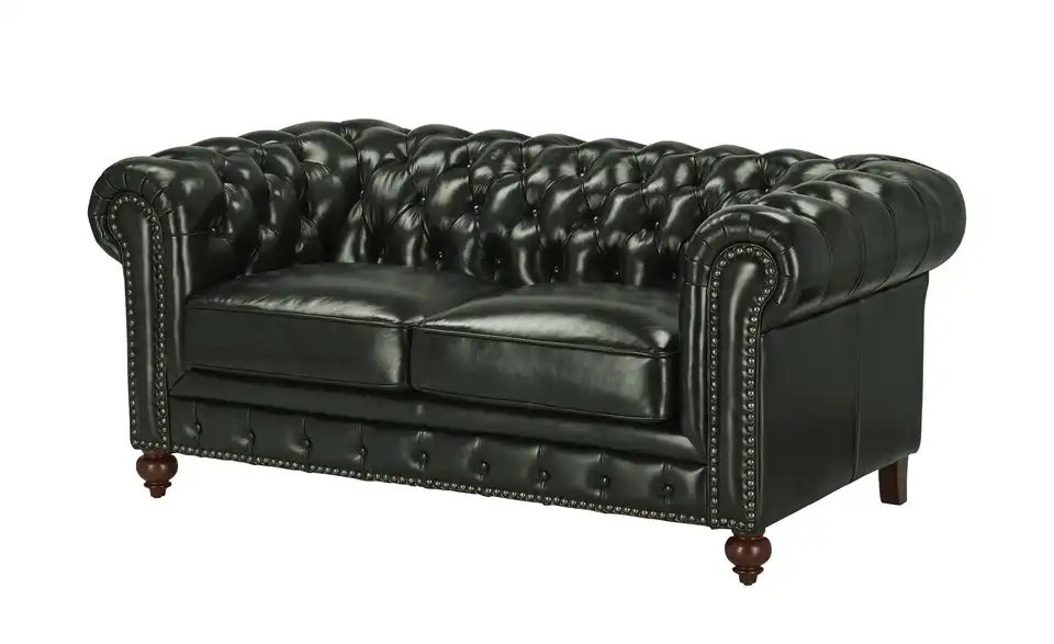 uno Ledersofa Chesterfield im Vintagelook, Perspektive