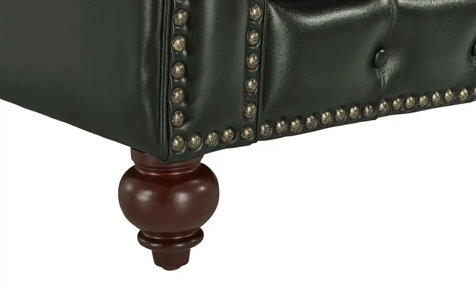 uno Ledersofa Chesterfield im Vintagelook, Detailansicht