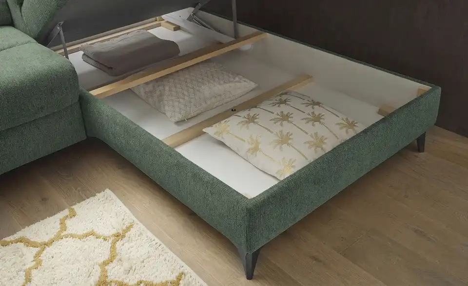 Ecksofa Sydney inklusive Stauraum, in Wohnsituation