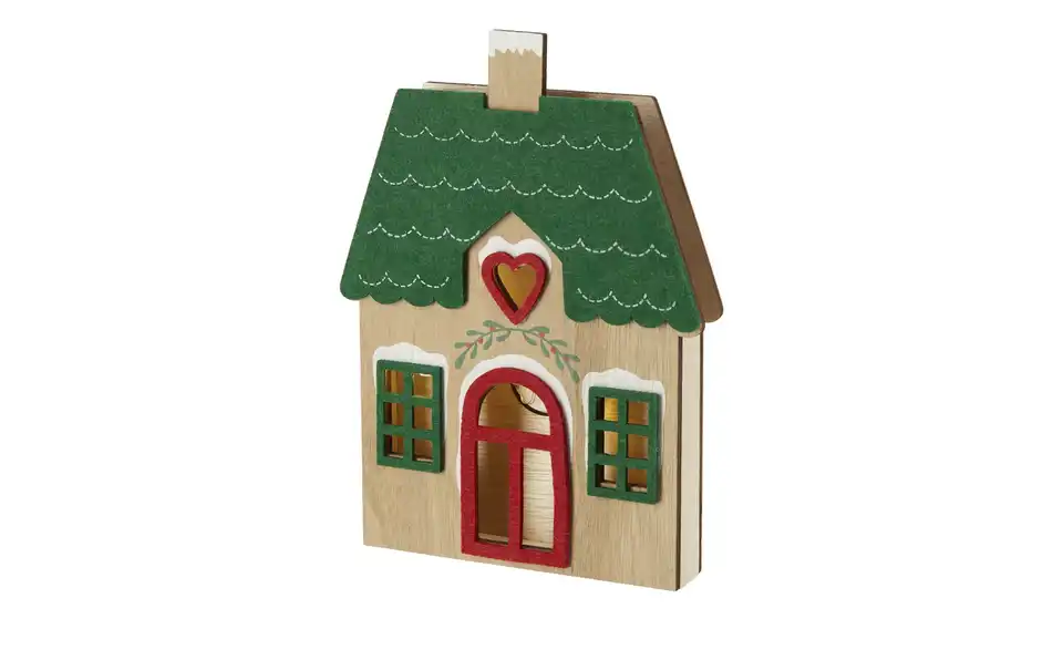 HOME STORY Deko- Haus mit LED, Beleuchtet