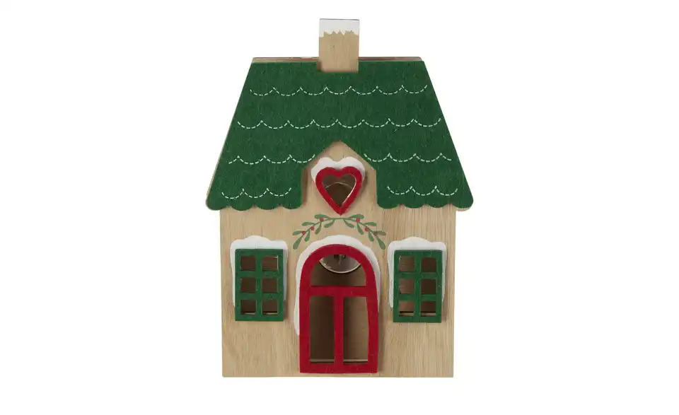 HOME STORY Deko- Haus mit LED, Frontansicht