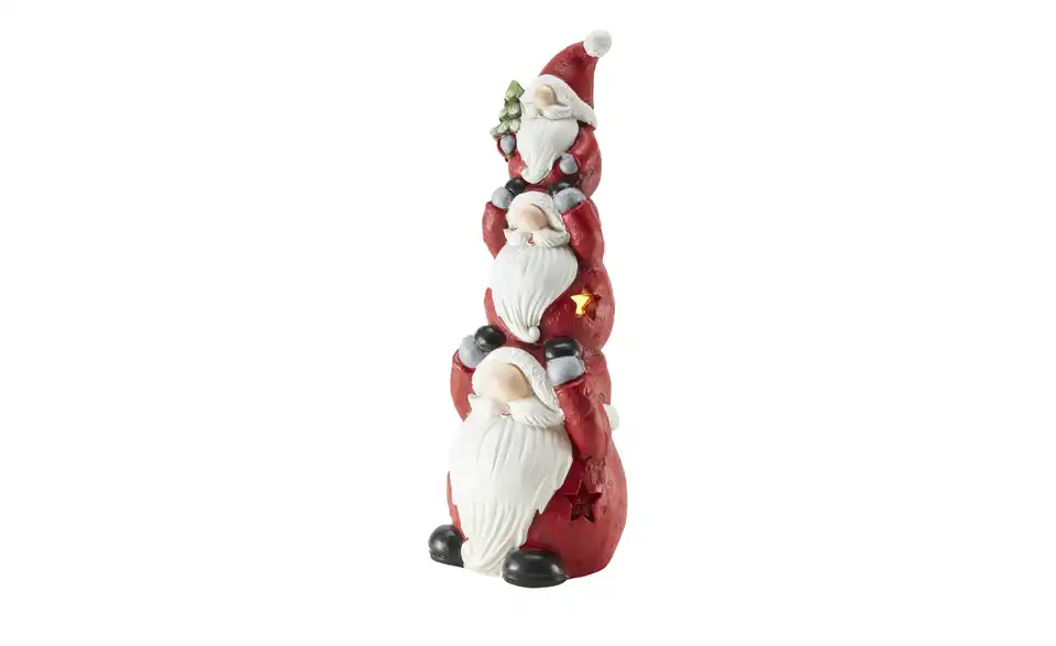 HOME STORY LED Figur 3 Weihnachtsmänner, Beleuchtet
