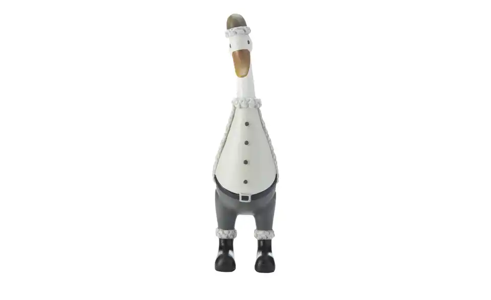 HOME STORY Deko Figur Weihnachtsgans, Frontansicht